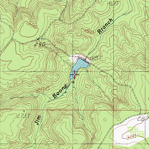 Topographic Map of Lake George White, AL