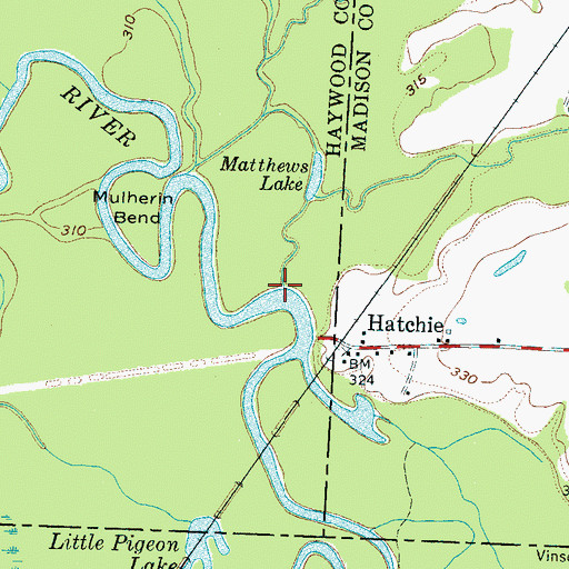 Topographic Map of Pennycost Creek, TN