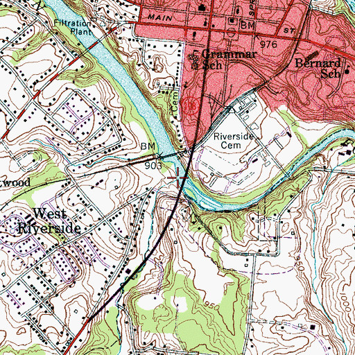 Topographic Map of Peppers Creek, TN