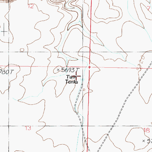 Topographic Map of Twin Tanks, AZ