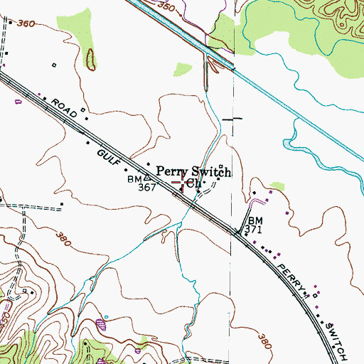 Topographic Map of Perry Switch Church, TN