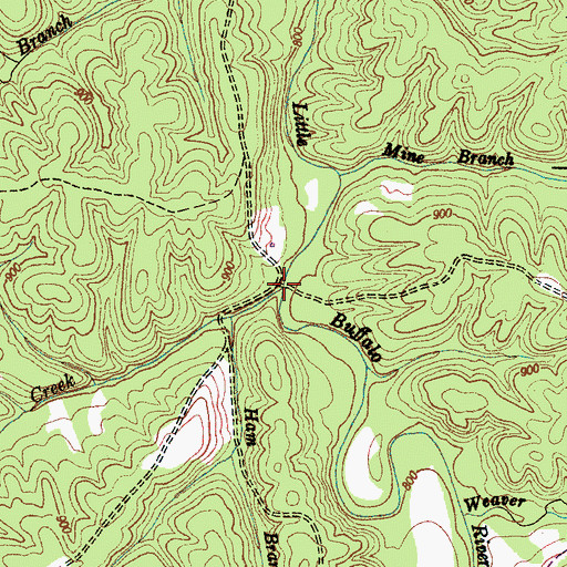 Topographic Map of Peter Cave Creek, TN