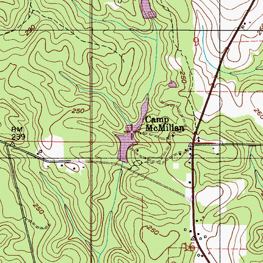 Topographic Map of Lake McMillan, AL