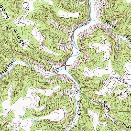 Topographic Map of Petty Hollow, TN