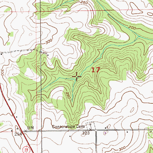 Topographic Map of Ed Averette Pond Number One, AL