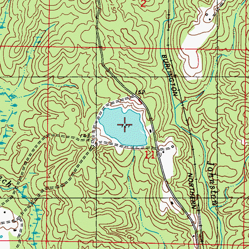 Topographic Map of Johnsons Pond, AL
