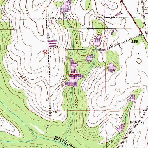 Topographic Map of Jimmy Henderson Pond, AL