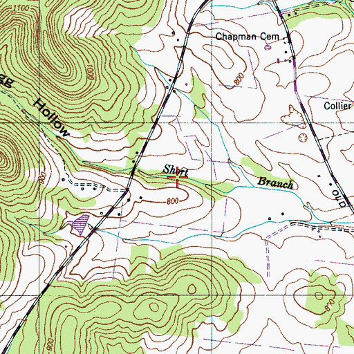 Topographic Map of Pigg Hollow, TN