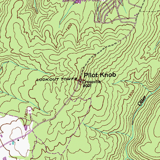 Topographic Map of Pilot Knob, TN
