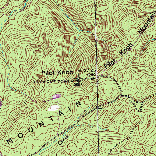 Topographic Map of Pilot Knob, TN