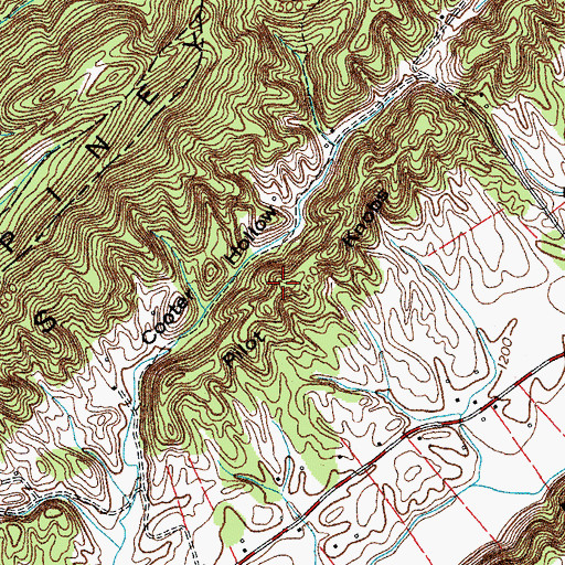 Topographic Map of Pilot Knobs, TN
