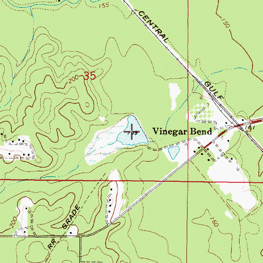 Topographic Map of D R Stallworth Pond, AL