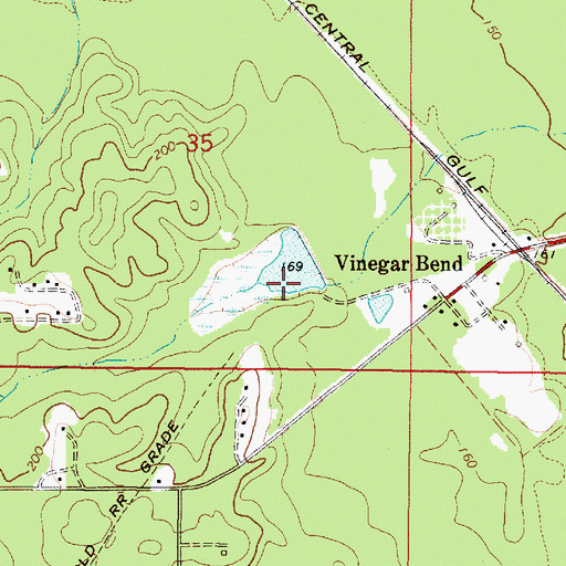 Topographic Map of D R Stallworth Dam, AL