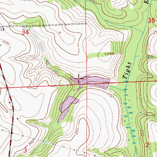 Topographic Map of Ellis Wise Dam, AL