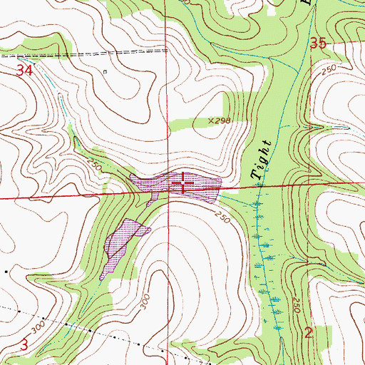 Topographic Map of Ellis Wise Lake, AL