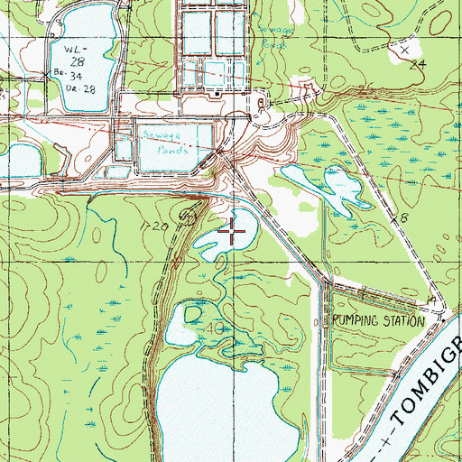 Topographic Map of Ciba Geigy McIntosh Plant Pond 2, AL