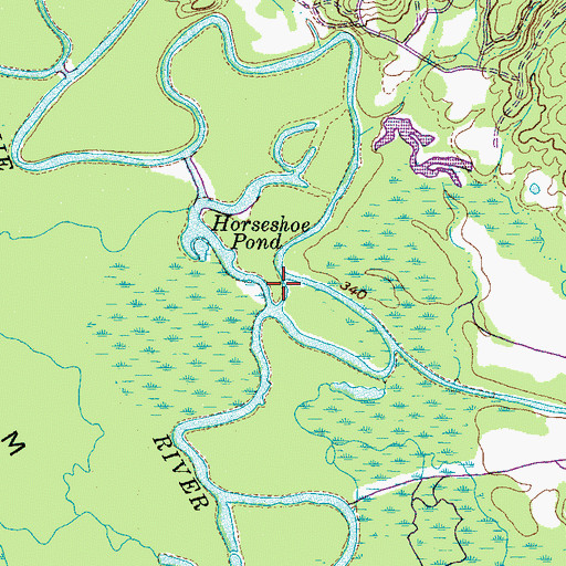 Topographic Map of Piney Creek, TN