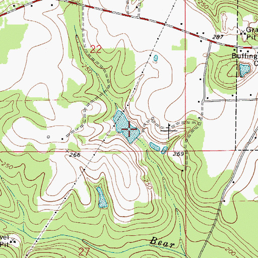 Topographic Map of Carter Lake Dam, AL
