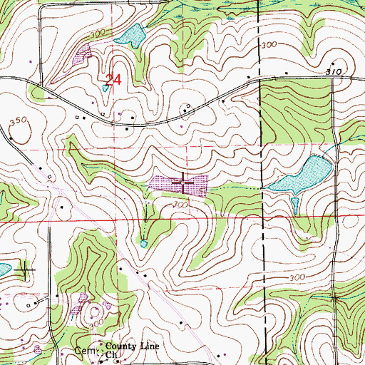 Topographic Map of Gibeaut Lake, AL