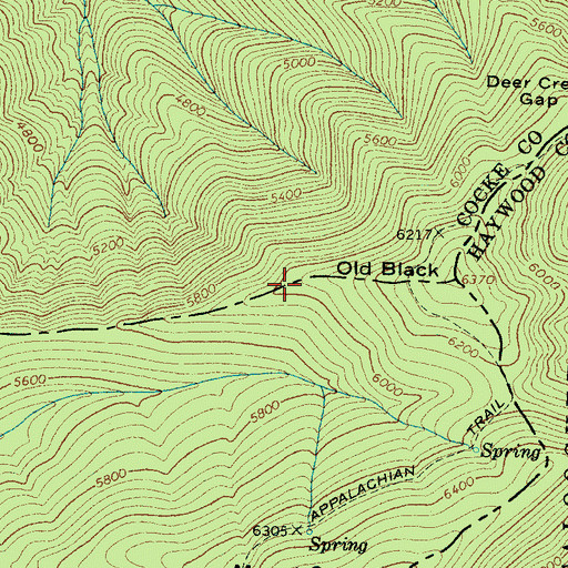 Topographic Map of Pinnacle Lead, TN