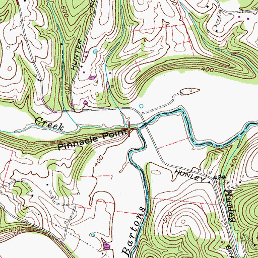 Topographic Map of Pinnacle Point, TN