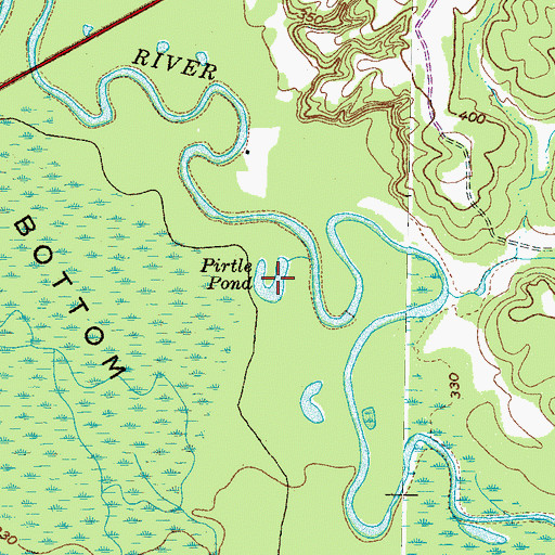 Topographic Map of Pirtle Pond, TN