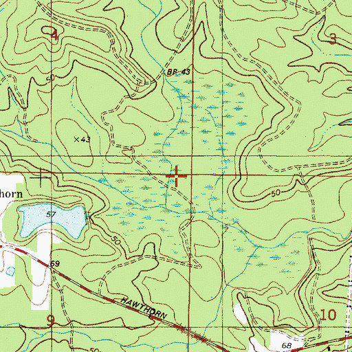 Topographic Map of Henson Dam, AL