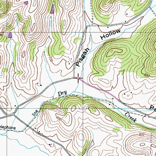 Topographic Map of Pisgah Hollow, TN