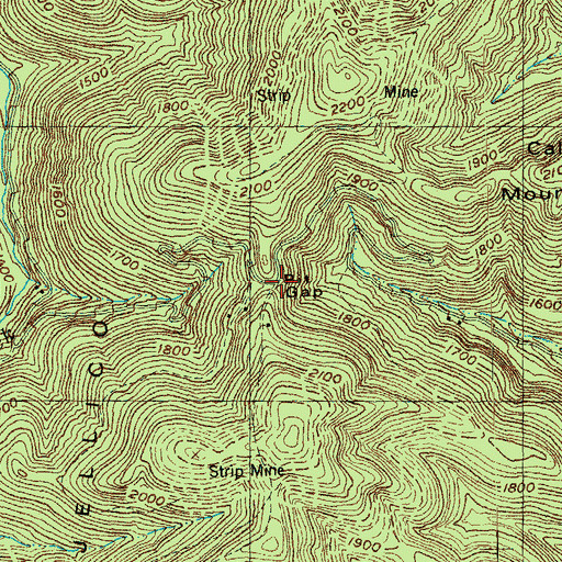 Topographic Map of Pit Gap, TN