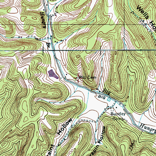 Topographic Map of Pitt Cemetery, TN