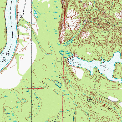 Topographic Map of D R Dunlap Estate Dam, AL