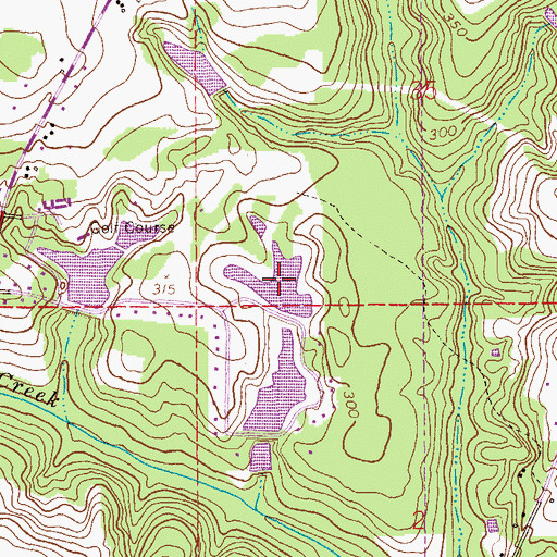 Topographic Map of Enterprise Country Club Lake, AL