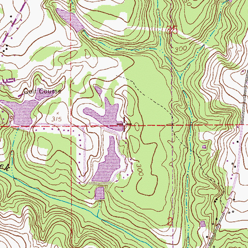 Topographic Map of Enterprise Country Club Lake Dam, AL