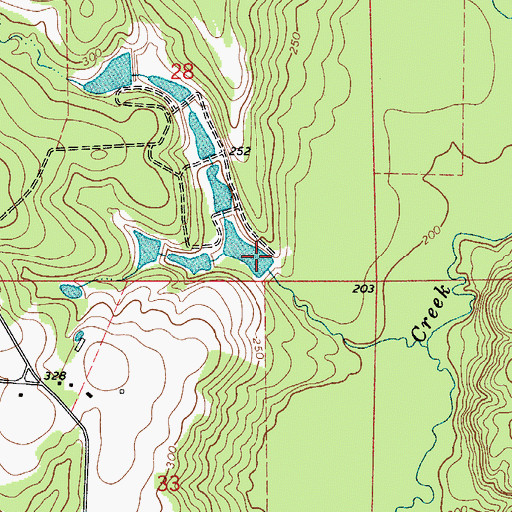 Topographic Map of Freeman Lake Dam, AL