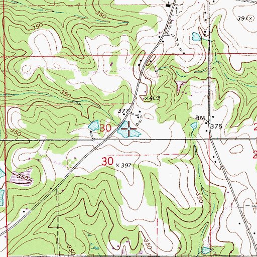 Topographic Map of Franklin Lake, AL