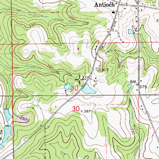 Topographic Map of Roscoe Woorley Lake Dam, AL