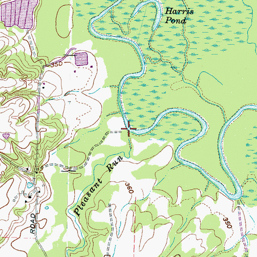 Topographic Map of Pleasant Run, TN