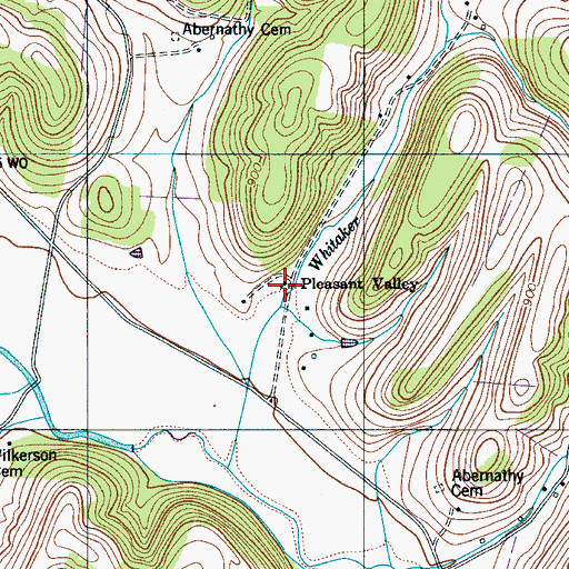 Topographic Map of Pleasant Valley, TN