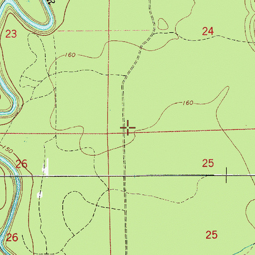 Topographic Map of Fergerson Lake Dam, AL