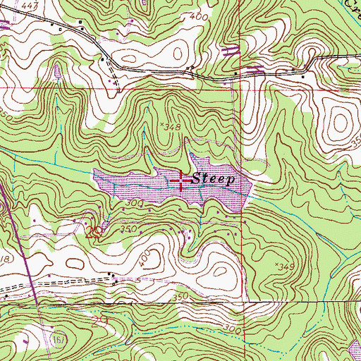 Topographic Map of Gateway Lake, AL