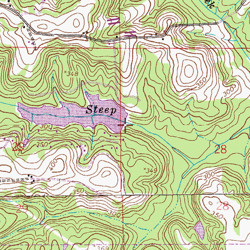 Topographic Map of Gateway Lake Dam, AL