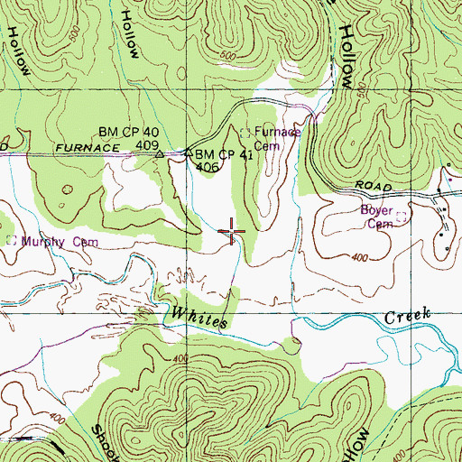 Topographic Map of Plunket Hollow, TN
