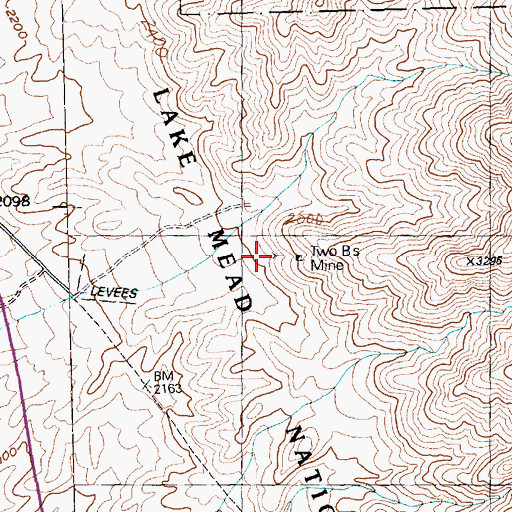 Topographic Map of Two BS Mine, AZ
