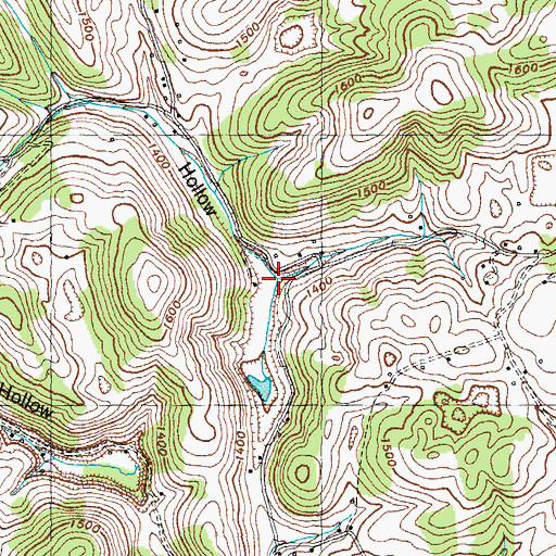Topographic Map of Polecat Hollow, TN