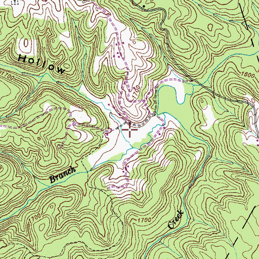 Topographic Map of Polk Hollow, TN