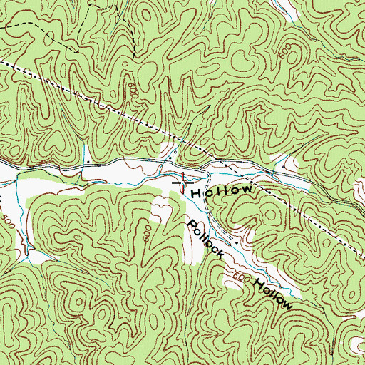 Topographic Map of Pollock Hollow, TN