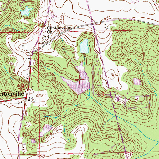Topographic Map of Hollis Pond, AL