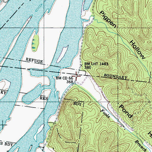 Topographic Map of Pond Hollow, TN