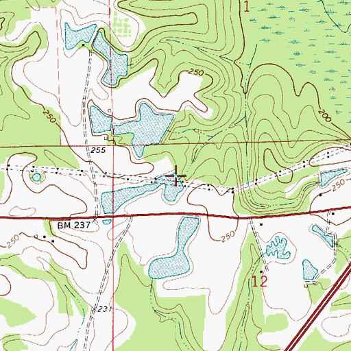 Topographic Map of Stowers Number Two Dam, AL