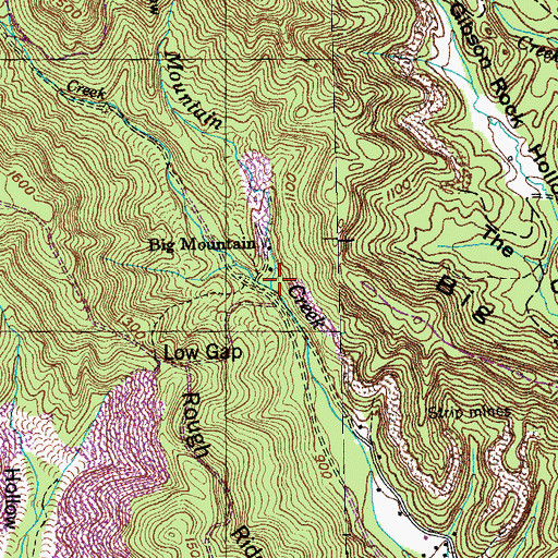 Topographic Map of Poplar Creek, TN